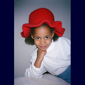 Felted Ruffled Hat for Children and Adults Felted Ruffled Hat for Children and Adults