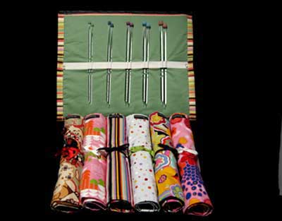 Glass knitting Needle Set with Roll-up Case Glass knitting Needle Set with Roll-up Case