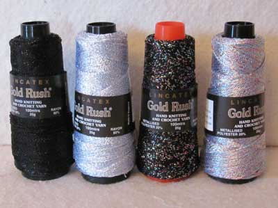 Glitter Yarn - Gold Rush - Black to Silver Glitter Yarn - Gold Rush - Black to Silver