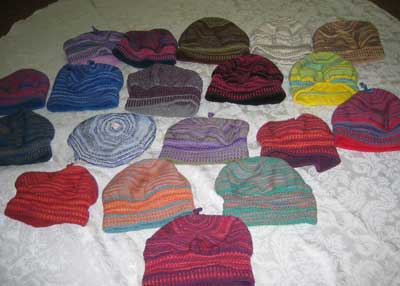 Karena and Rosemarie's knitted Hats for Gifts Karena and Rosemarie's knitted Hats for Gifts