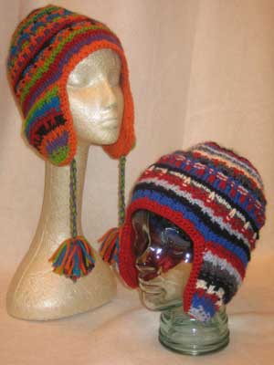 Peruvian Hat in Shepherd's Wool Blues Peruvian Hat in Shepherd's Wool Blues