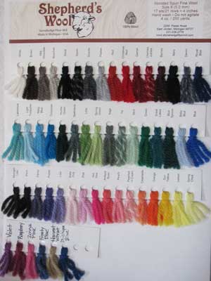 A Shepherd's Wool Sample Card A Shepherd's Wool Sample Card
