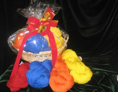 Shepherd's Wool Gift Basket - the Primary Colors