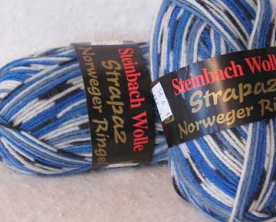 Strapaz Fingering Yarn - Fairisle - Blues